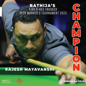 And we have the Bathija’s PJHG 6 Red Snooker Markers Tournament 2023 Champion!