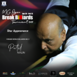 Veteran Cueist Nalin aims for MG Open Break Billiards Tournament 2024.