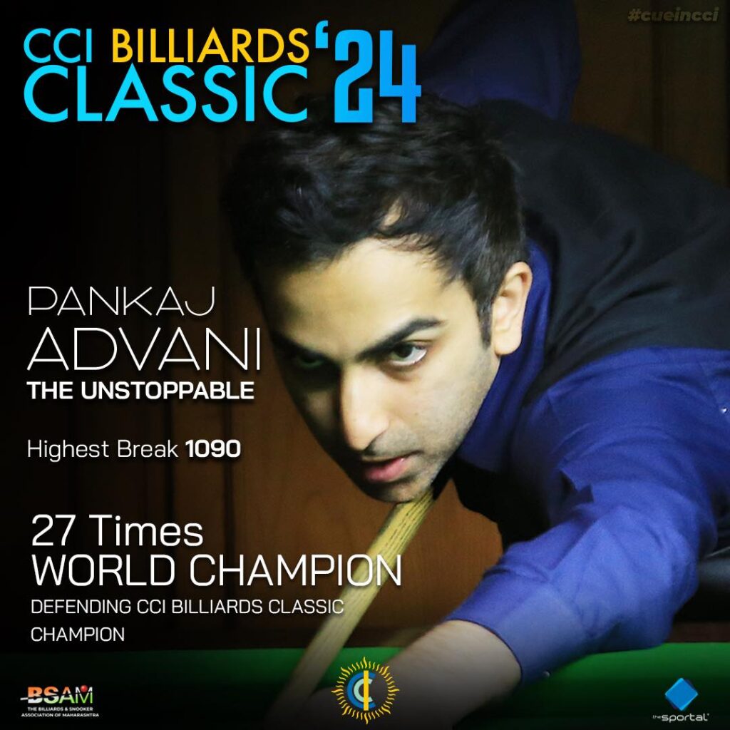 No introduction necessary for the legendary Pankaj Advani, a colossus in the realm of billiards.