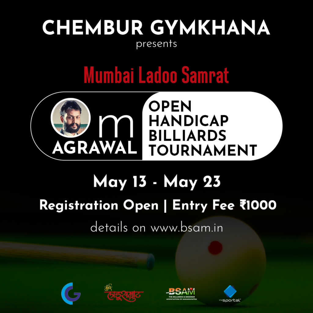 The Chembur Gymkhana presents Mumbai Ladu Samrat – Om Agrawal Open Handicap Billiards Tournament 2024